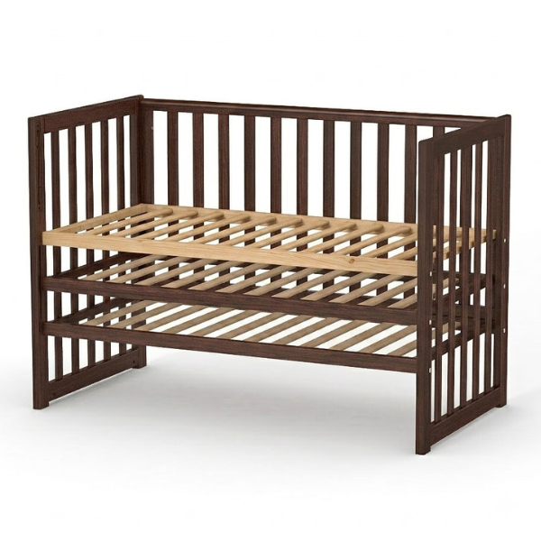Dětská postýlka Sleeppo Gekko Kids 120x60. Tmavý ořech